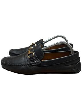 MERCANTI FIORENTINI Horse Bit Relax Men 9M Black Leather Driving Loafers Shoes